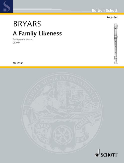 A Family Likeness, for recorder sextet, for 6 recorders (AATTBB), Score