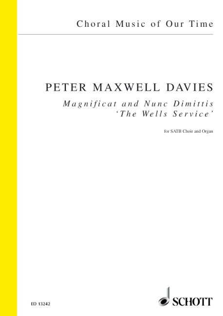 Magnificat and Nunc Dimittis op. 294, The Wells Service, for mixed choir (SATB) and organ, Choral score