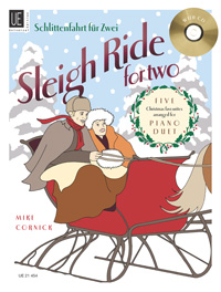 Sleigh Ride for Two, Five Christmas favourites for intermediate level players, for piano 4 hands with CD, Edition with play-along
