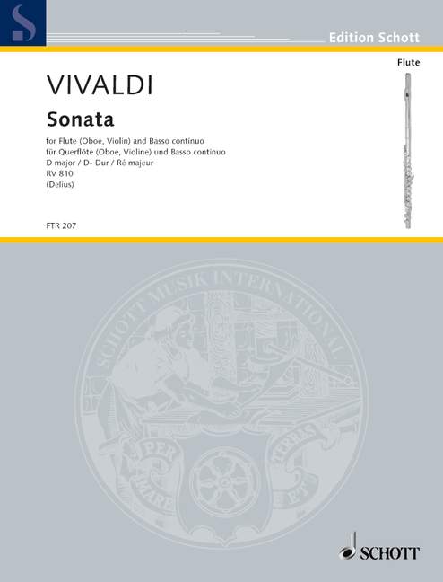 Sonata D major RV 810, for flute (oboe, violin) and basso continuo