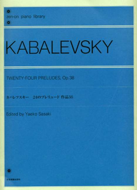 24 Preludes op. 38, for piano