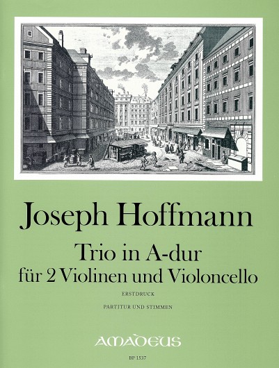 Trio in A Major, for 2 Violins and Cello, Score and parts
