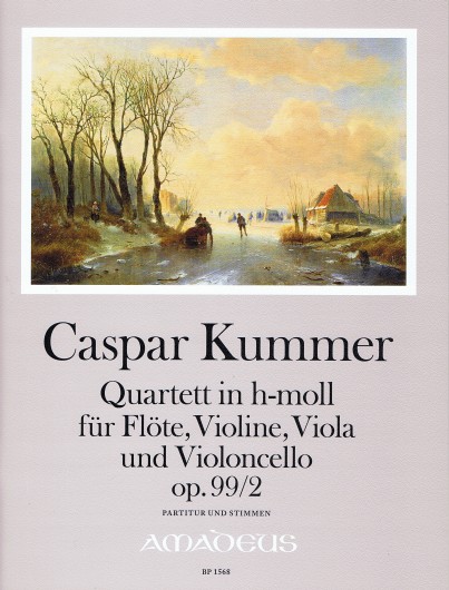 Quartet in B Minor Op. 99/2, for Flute, Violin, Viola and Cello, Score and parts