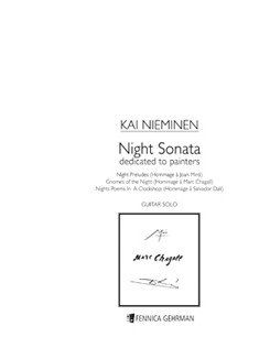 Night Sonatas, Dedicated To Painters, for guitar