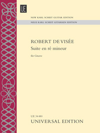 Suite en ré mineur, for guitar, Score
