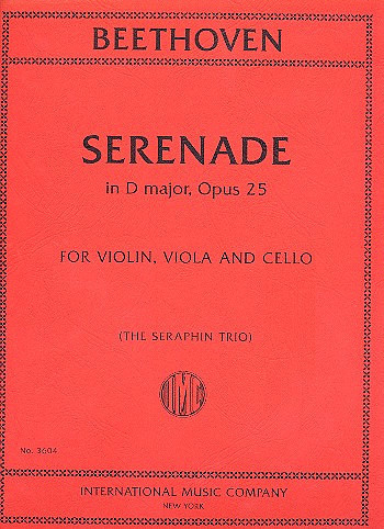 Serenade in D Major Op.25, for violin, viola and cello, Score and parts