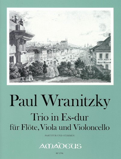 Trio in E flat, for Flute, viola and cello, Score and parts