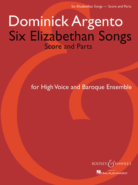Six Elizabethan Songs, Version for High Voice and Baroque Ensemble, Score and parts