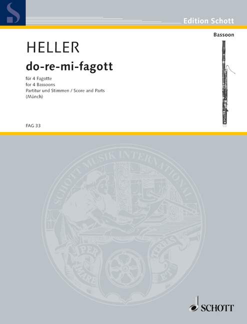 Do-re-mi-fagott, Quartet, for 4 bassoons, Score and parts