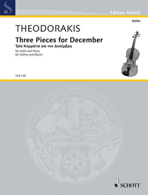 Three Pieces for December, for violin and piano