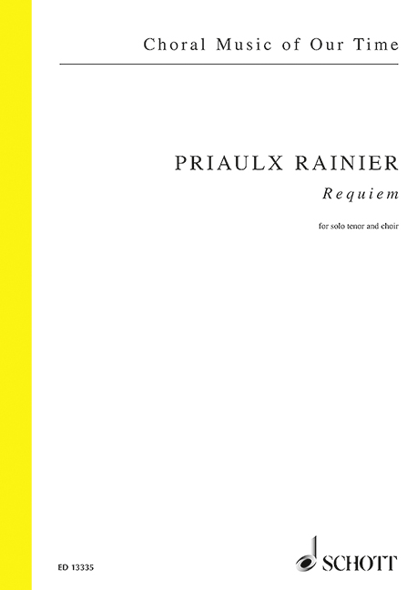 Requiem, for tenor and a cappella choir, Choral score