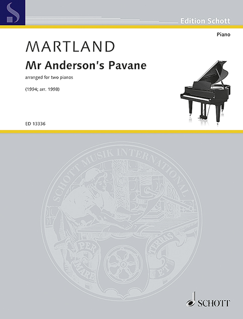 Mr Anderson's Pavane, arranged for two pianos, Performing score