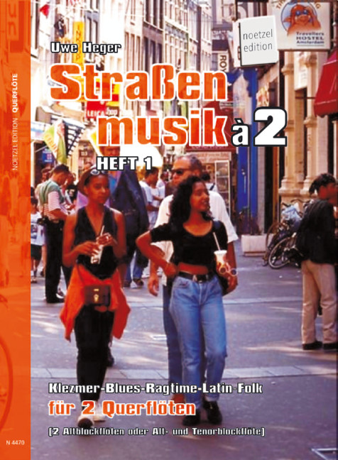 Straßenmusik à 2 Vol. 1, Klezmer, Blues, Ragtime und Latin-Folk, for 2 flutes, Performing score