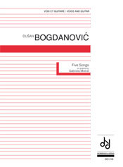Five Songs on Poems by Gabriela Mistral, for voice and guitar, Score
