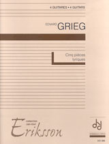 Cinq pièces lyriques, for 4 guitars, Score and parts