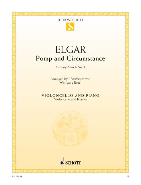 Pomp and Circumstance op. 39/1, Military March No. 1, for cello and piano