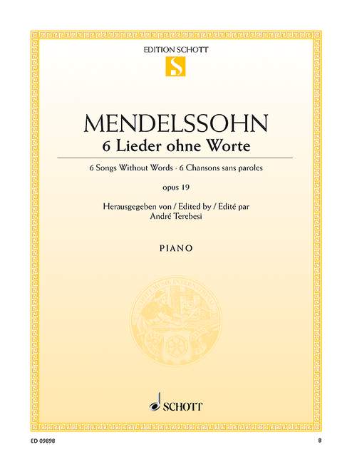 6 Songs Without Words op. 19, for piano
