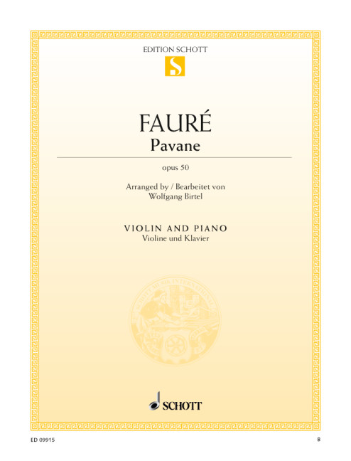 Pavane op. 50, for violin and piano