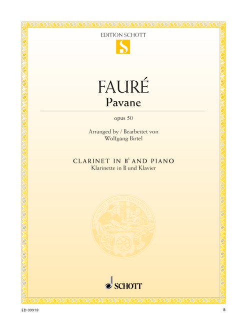 Pavane op. 50, for clarinet in Bb and piano
