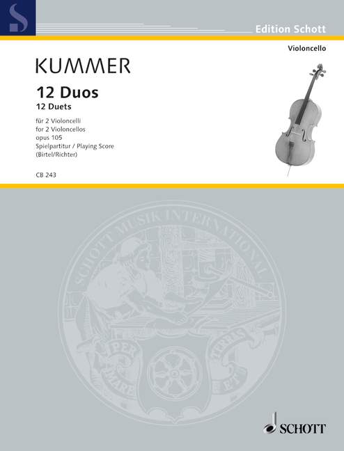 12 Duets op. 105, for 2 cellos, Performing score
