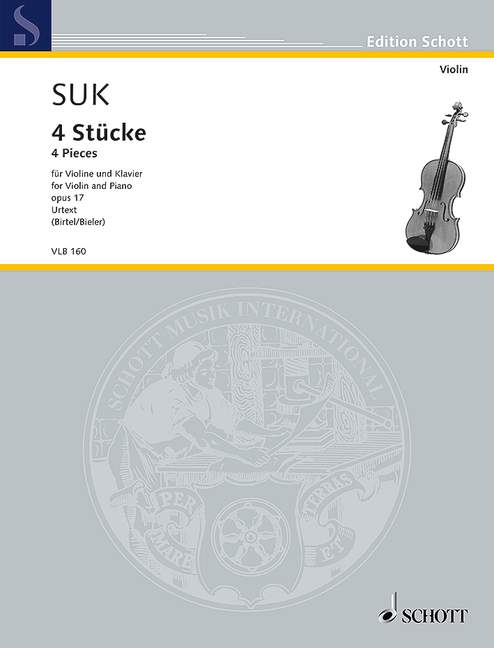4 Pieces op. 17, Urtext, for violin and piano
