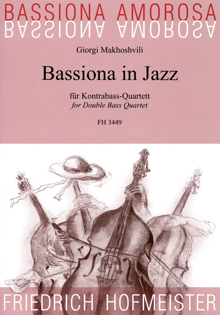 Bassiona in Jazz, for 4 double basses, Score and parts