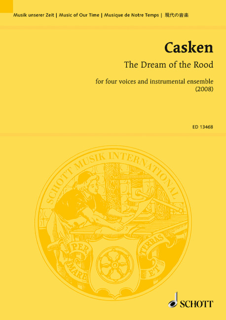 The Dream of the Rood, for four voices and instrumental ensemble, for 4 voices (Countertenor, 2 Tenors and Bass) and ensemble, Study score