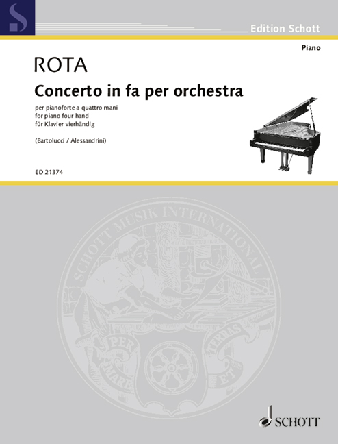 Concerto in fa per orchestra, Riduzione per pianoforte a quattro mani dell?autore, Performing score