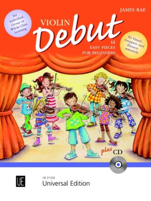 Violin Debut: Pupil's book, 12 easy pieces for beginners - for individual, group or whole-class learning, for 1-2 violins with CD or piano accompaniment, Edition with play-along