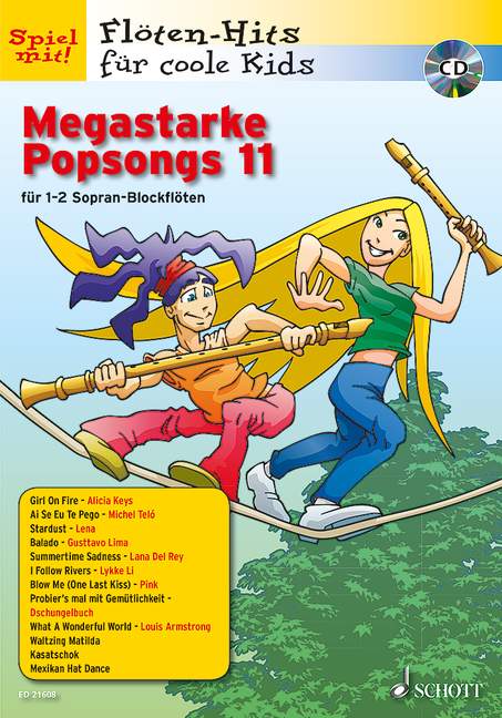 Megastarke Popsongs Vol. 11, for 1-2 soprano recorders