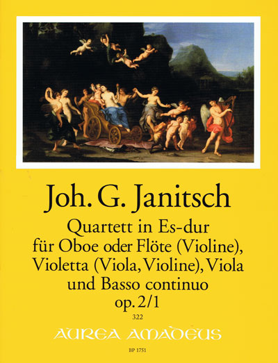 Quartet op. 2/1, for oboe or flute (violin), violetta (violin, violin), viola and Basso continuo, Piano conductor and parts. 9790015175107 Quartet op. 2/1, for oboe or flute (violin), violetta (violin, violin), viola and Basso continuo, Piano conductor and parts. 9790015175107