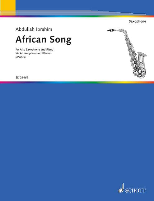 African Song, for alto saxophone and piano, Separate edition