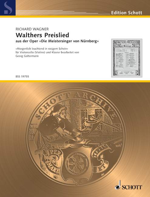 Walthers Preislied WWV 96, from the Opera Die Meistersinger von Nürnberg, for cello (violin) and piano
