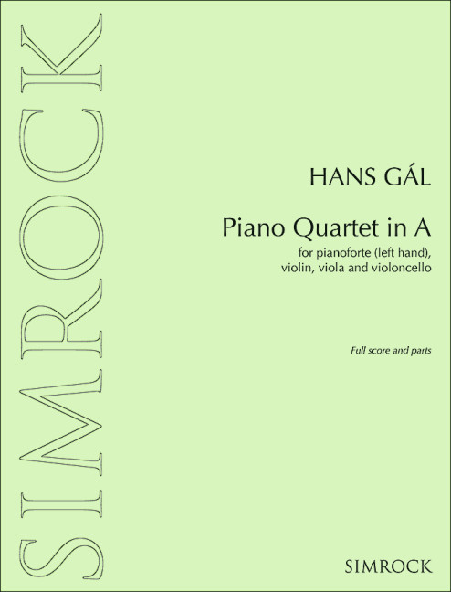 Piano Quartet in A, Score and parts