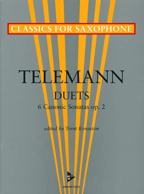Six Canonic Sonatas op. 2, for 2 saxophones, Performing score