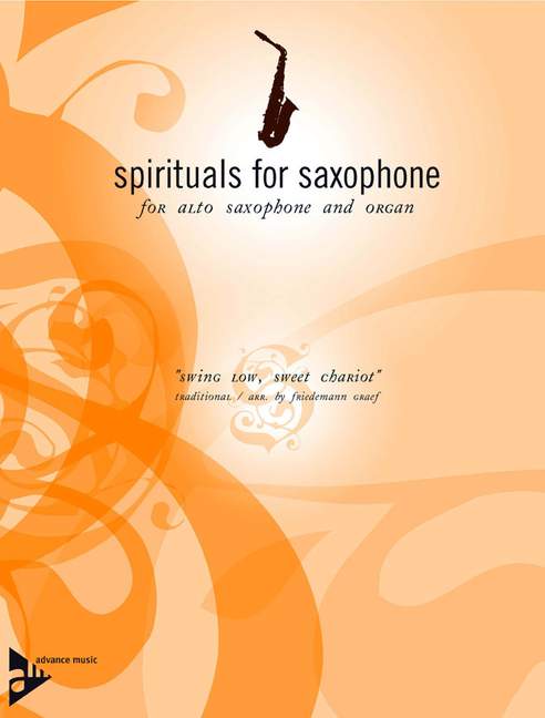 Swing Low, Sweet Chariot, Traditional, for alto saxophone and organ, Score and part