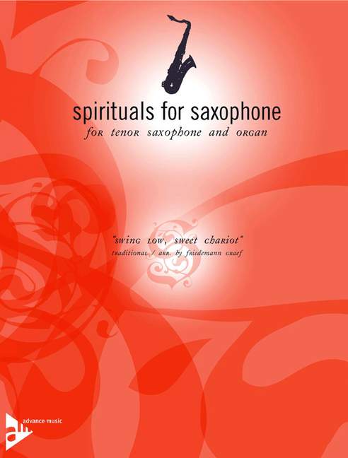 Swing Low, Sweet Chariot, Traditional, for tenor saxophone in Bb and organ, Score and part