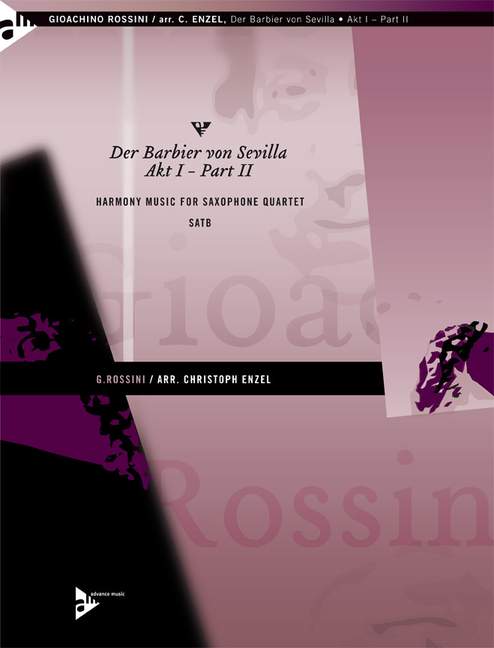 The Barber of Seville, Act I - Part II, for 4 saxophones (SATBar), Score and parts