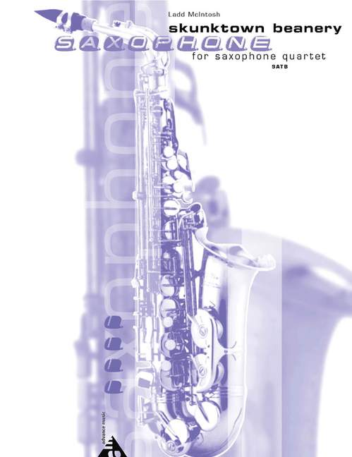 Skunktown Beanery, The Blastinoff Concerto 1, for 4 saxophones (SATBar), Score and parts