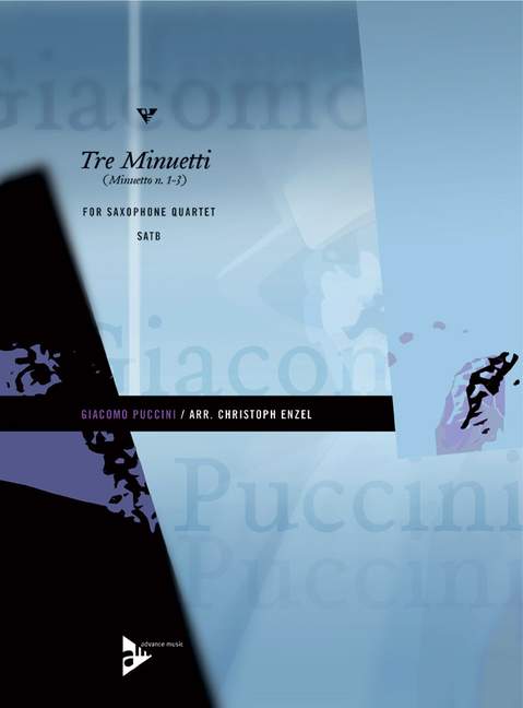 Tre Minuetti, (Minuetto n. 1-3), for 4 saxophones (SATBar), Score and parts