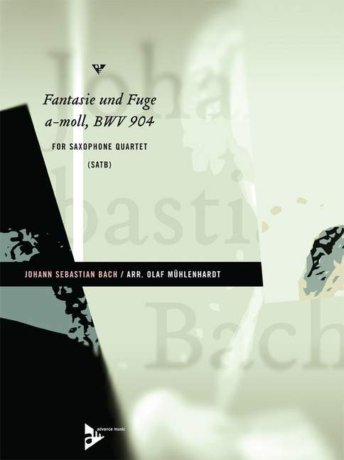 Fantasie und Fuge a-moll BWV 904, for 4 saxophones (SATBar), Score and parts