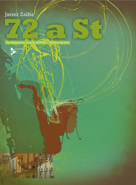 72 a St, Guaracha, for 5 saxophones (AATTBar), piano, double bass, and percussion instruments, Score and parts