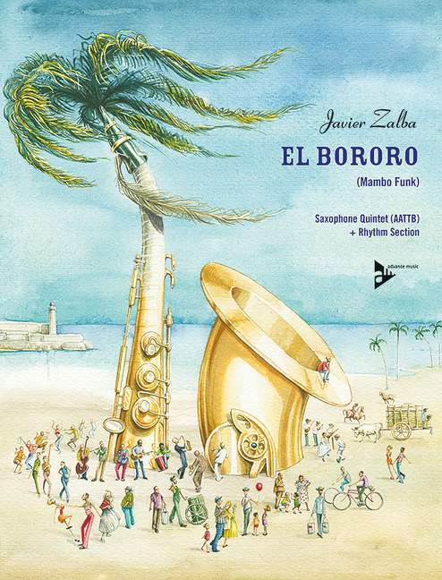 El Bororo, Mambo Funk, for 5 saxophones (AATTBar) + Rhythm Section, Score and parts