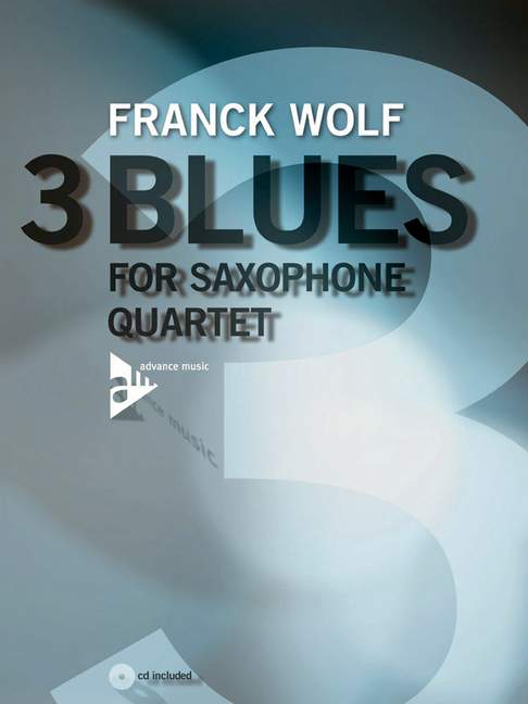 3 Blues, for 4 saxophones (SATBar), Score and parts