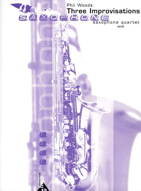Three Improvisations, for 4 saxophones (SATBar), Score and parts