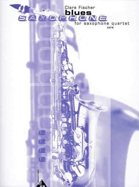 Blues, for 4 saxophones (SATBar), Score and parts