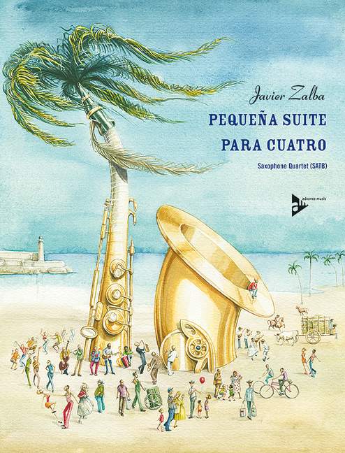 Pequeña suite para cuatro saxofones (SATBar), Score and parts