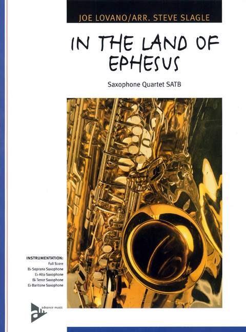In the Land of Ephesus, for 4 saxophones (SATBar), Score and parts