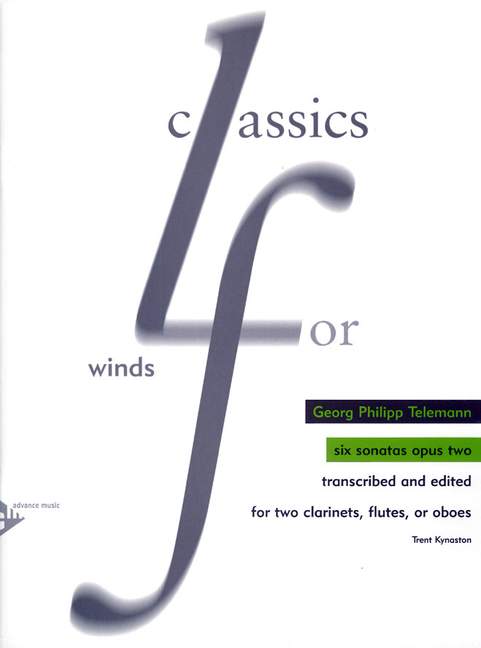 Six Sonatas op. 2, for 2 clarinets (flutes, oboes), Performing score