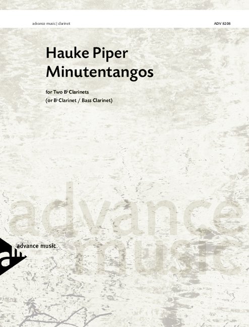 Minutentangos, for 2 clarinets in Bb (or clarinet in Bb and bass clarinet), Performing score